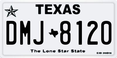 TX license plate DMJ8120