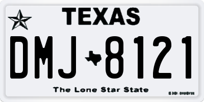 TX license plate DMJ8121