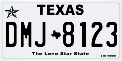 TX license plate DMJ8123