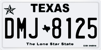 TX license plate DMJ8125