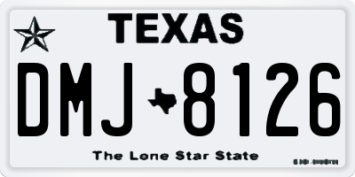 TX license plate DMJ8126