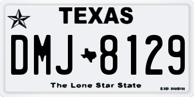 TX license plate DMJ8129