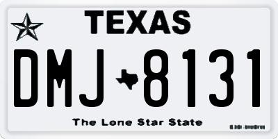 TX license plate DMJ8131