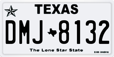 TX license plate DMJ8132