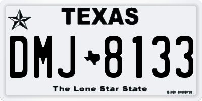 TX license plate DMJ8133