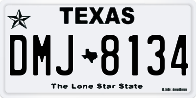 TX license plate DMJ8134