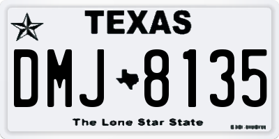 TX license plate DMJ8135