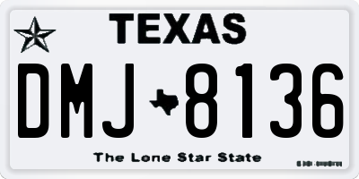 TX license plate DMJ8136