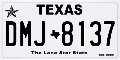 TX license plate DMJ8137