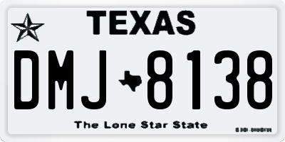 TX license plate DMJ8138