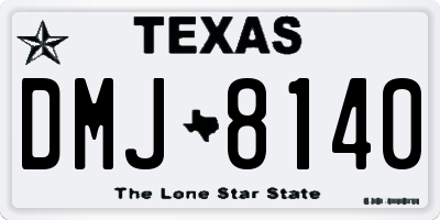 TX license plate DMJ8140