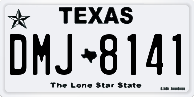 TX license plate DMJ8141