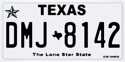 TX license plate DMJ8142