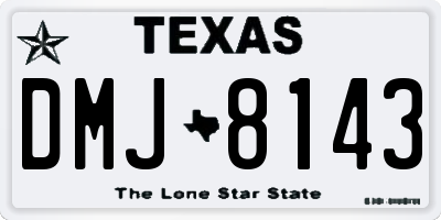 TX license plate DMJ8143