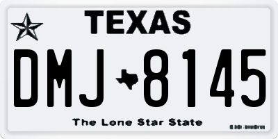 TX license plate DMJ8145