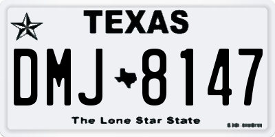 TX license plate DMJ8147