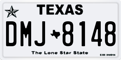 TX license plate DMJ8148