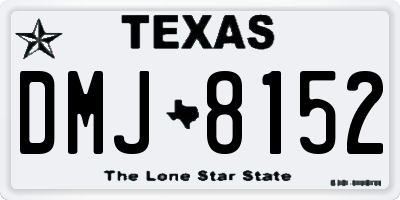 TX license plate DMJ8152