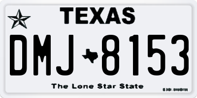 TX license plate DMJ8153