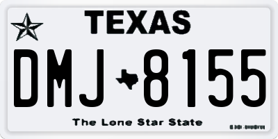 TX license plate DMJ8155