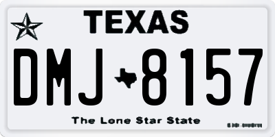 TX license plate DMJ8157