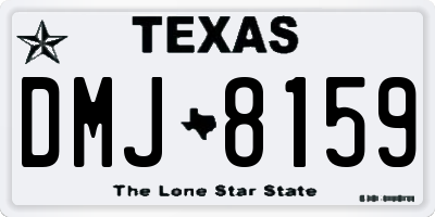 TX license plate DMJ8159