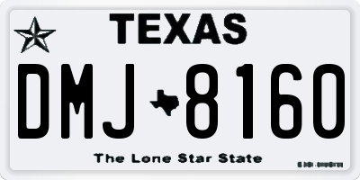 TX license plate DMJ8160