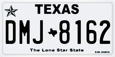 TX license plate DMJ8162