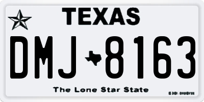 TX license plate DMJ8163