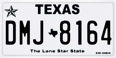 TX license plate DMJ8164