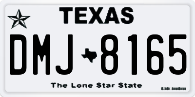 TX license plate DMJ8165