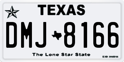 TX license plate DMJ8166