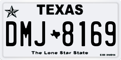 TX license plate DMJ8169