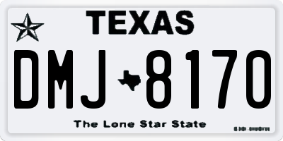 TX license plate DMJ8170