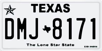 TX license plate DMJ8171