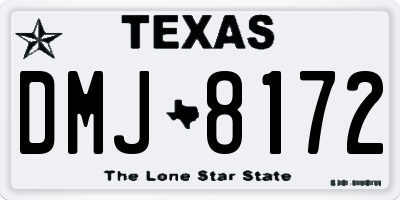 TX license plate DMJ8172