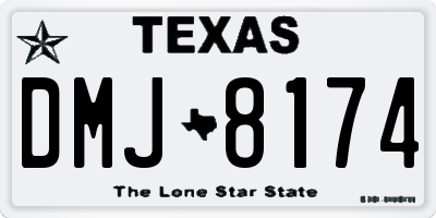 TX license plate DMJ8174