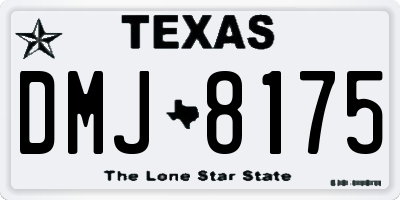 TX license plate DMJ8175