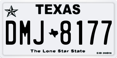 TX license plate DMJ8177