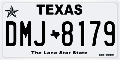 TX license plate DMJ8179