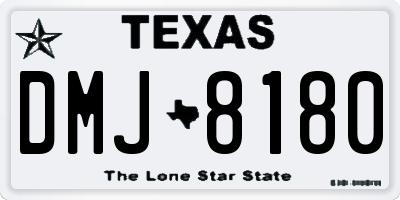 TX license plate DMJ8180