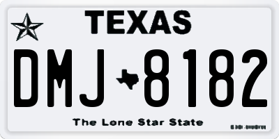 TX license plate DMJ8182