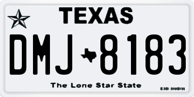 TX license plate DMJ8183