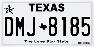 TX license plate DMJ8185