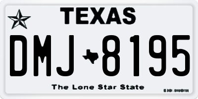 TX license plate DMJ8195