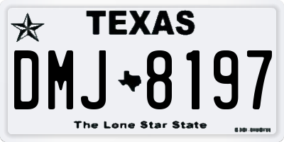 TX license plate DMJ8197