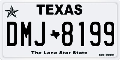 TX license plate DMJ8199