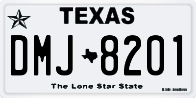 TX license plate DMJ8201