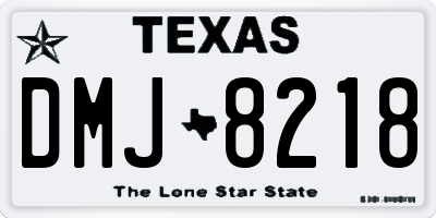 TX license plate DMJ8218