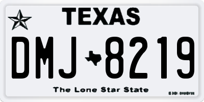 TX license plate DMJ8219